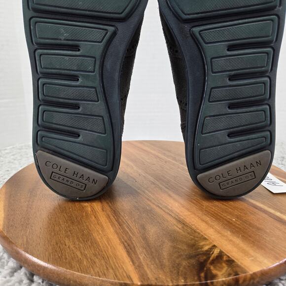 Cole Haan Grand Os Gray Suede Brogue Business Casual Wingtip Oxford Mens 9 M - Picture 10 of 12